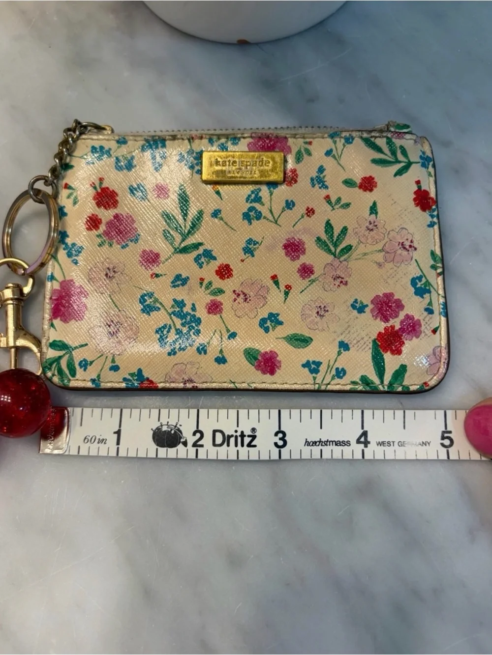 kate spade New York Stacey Floral Zip Wallet Wristlet and coin purse